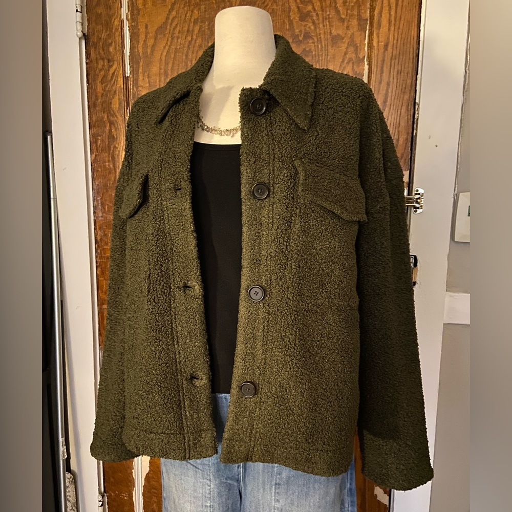 BANANA REPUBLIC Ladies Sherpa Trucker Jacket sz XL